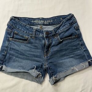 American Eagle Outfitters Distressed Blue Jean Shorts